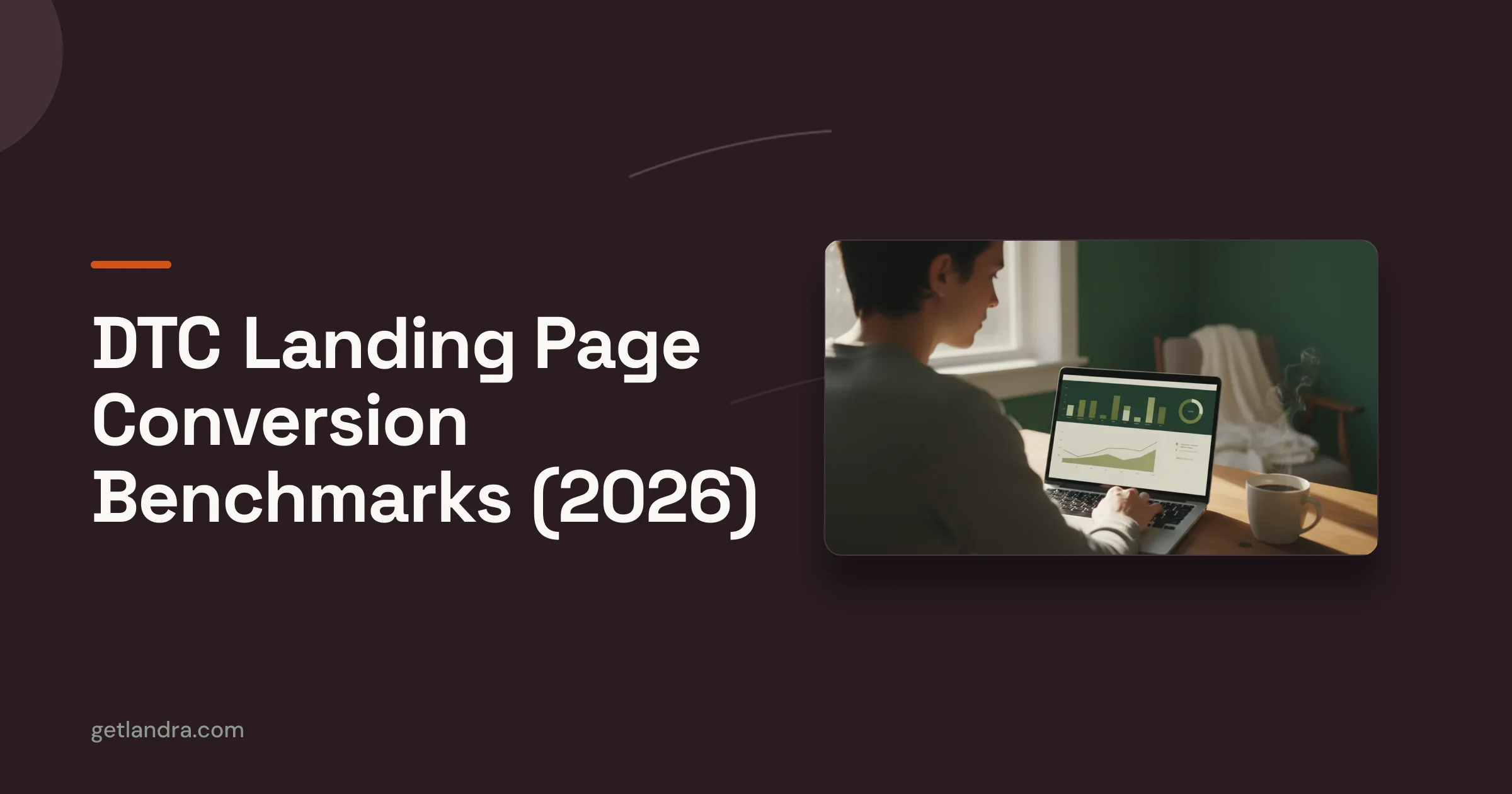 Landra blog cover — DTC Landing Page Conversion Benchmarks (2026)